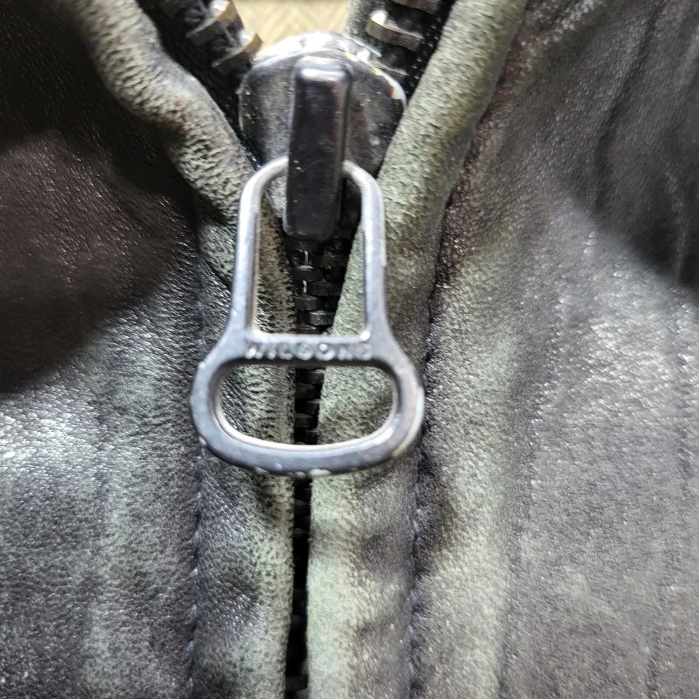 Wilsons Leather Mens XXL Thinsulate Insulated Distressed Black Leather Jacket*